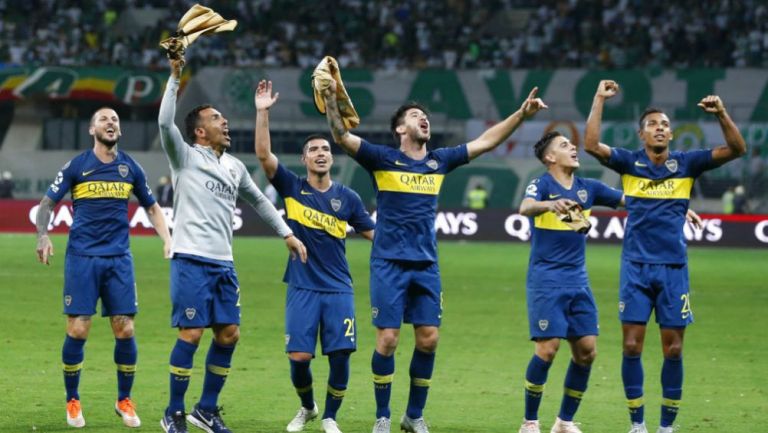 Jugadores de Boca Juniors festejan pase a la Final