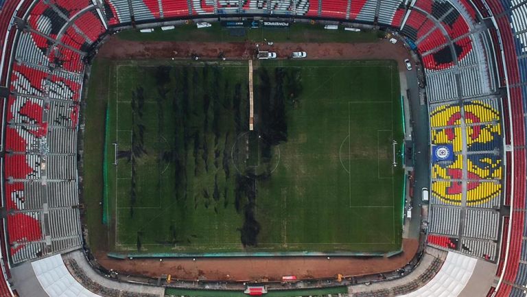 Vista aérea del Estadio Azteca 