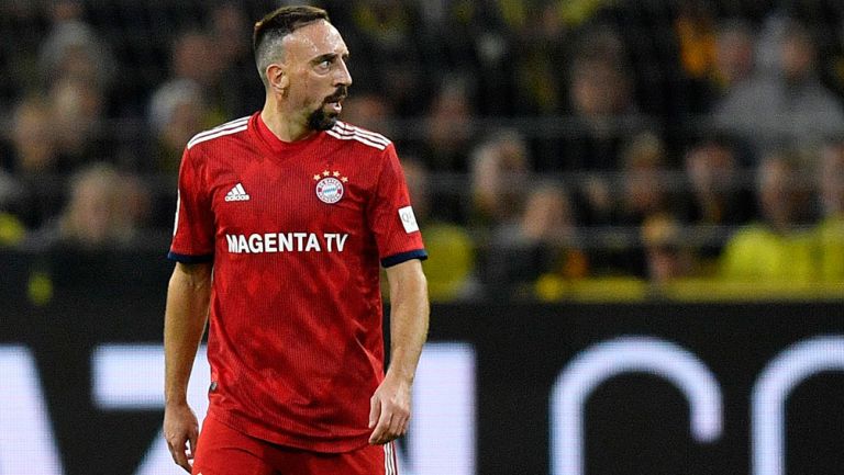 Ribery en el encuentro contra el Borussia Dortmund