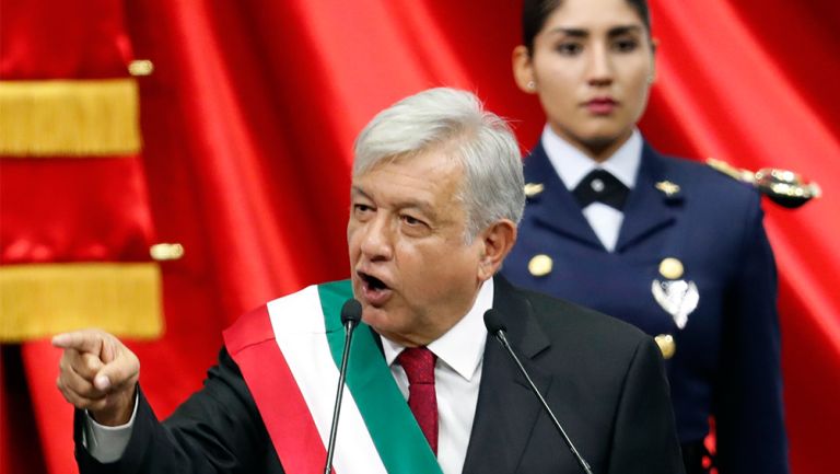 López Obrador, durante su discurso como Presidente de México