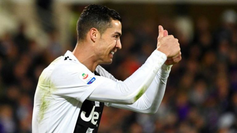 Cristiano festeja gol vs Fiorentina 