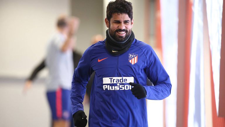 Costa, tras un entrenamiento con el Atlético 
