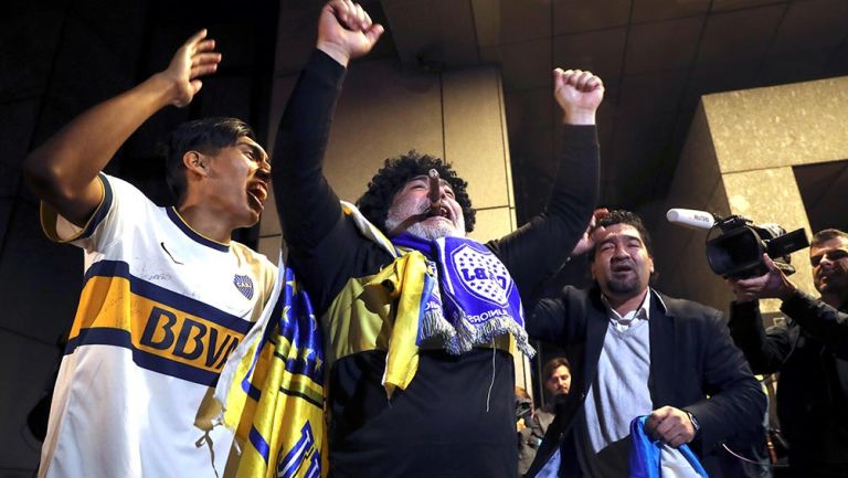 Aficionados del Boca Juniors en Madrid