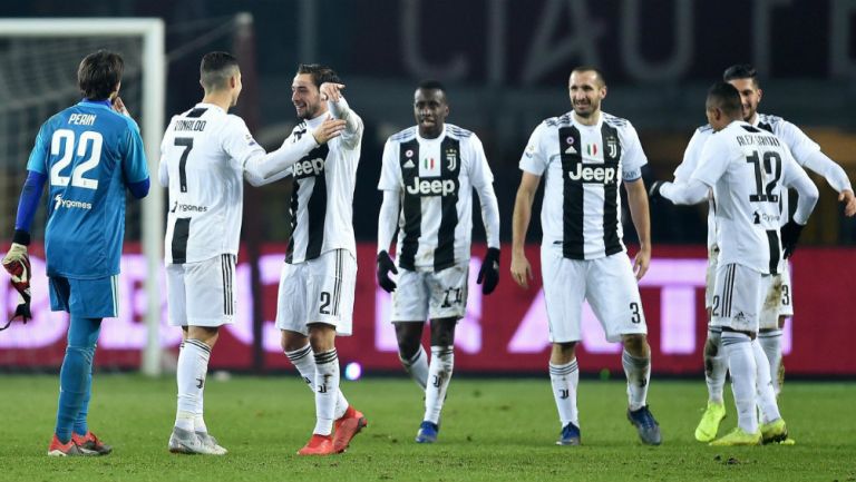 Juventus celebra una victoria frente al Torino 