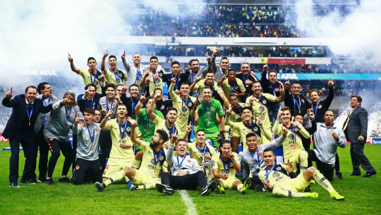 América celebra tras conquistar el título del Apertura 2018