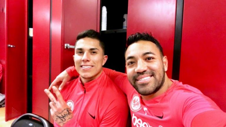 Salcedo y Marco Fabián, con el Eintracht 