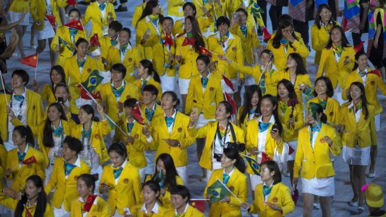 Delegación de China en la ceremonia de inauguración de Río 2016