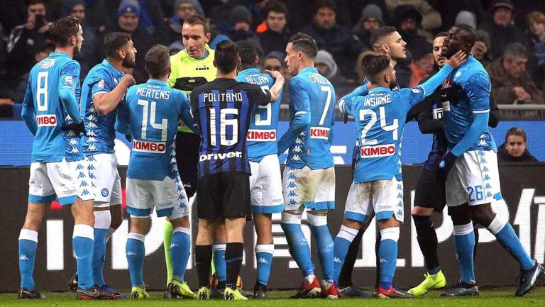 El juego del Inter vs Nápoles estuvo 'calientito'