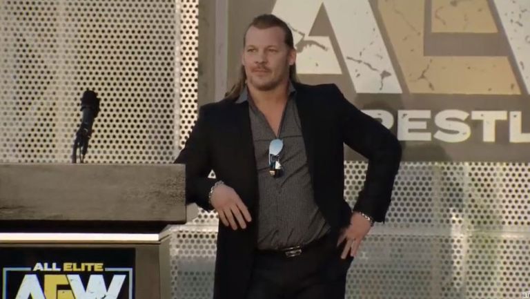 Chris Jericho en la conferencia de AEW