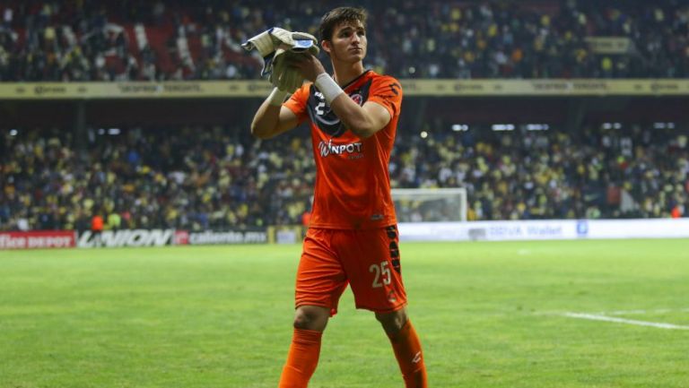 Sebastián Jurado, durante un partido de Veracruz