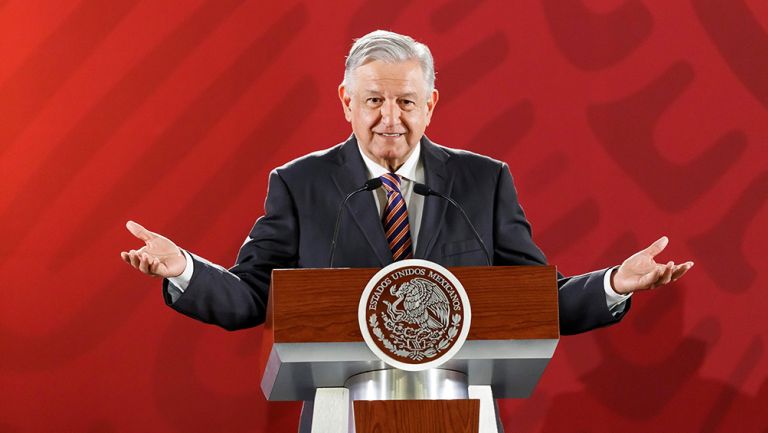 López Obrador en una conferencia matutina