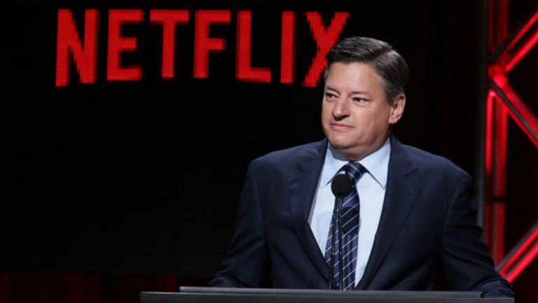Ted Sarandos durante una conferencia de Netflix