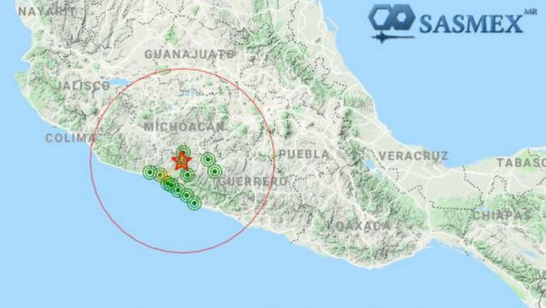 Lugar en el que se registró el sismo de Huetamo, Michoacán