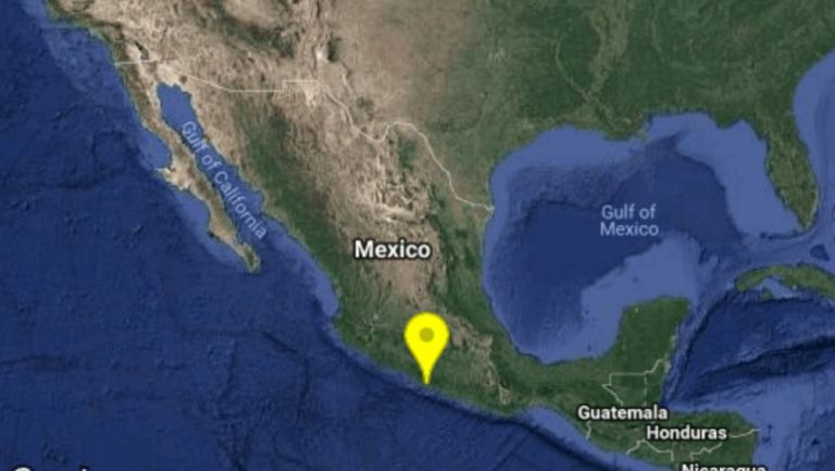 Punto donde se registró el sismo en Guerrero