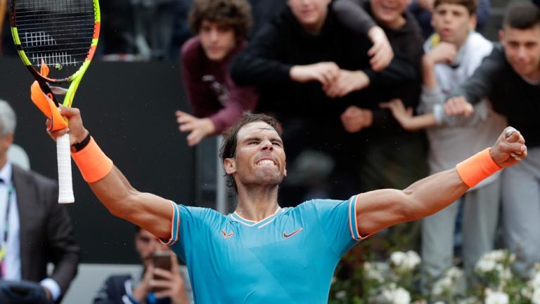 Rafael Nadal festaj pase a Final del Masters 1000 de Roma