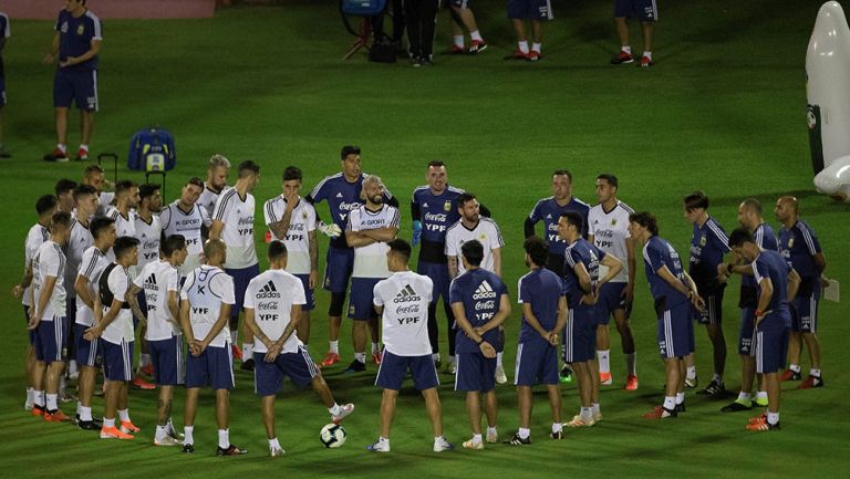 Selección de Argentina, durante una práctica 