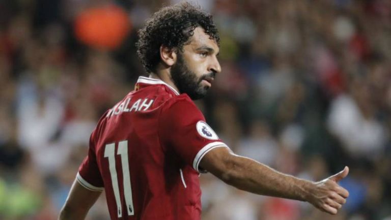 Salah, durante un partido del Liverpool