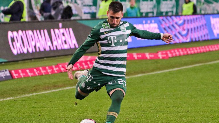 Fernando Gorriarán durante un partido con el Ferencváros 