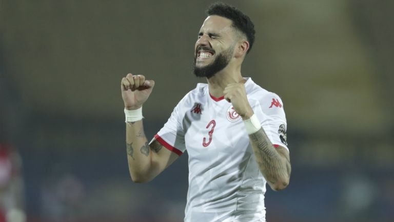  Dylan Bronn, jugador de Túnez, celebra su pase a Semifinales