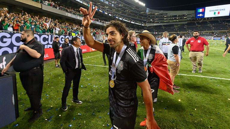 Rodolfo Pizarro después de la Final de Copa Oro