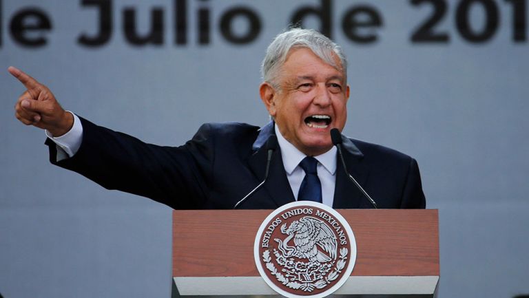 Andrés Manuel López Obrador en una conferencia de prensa