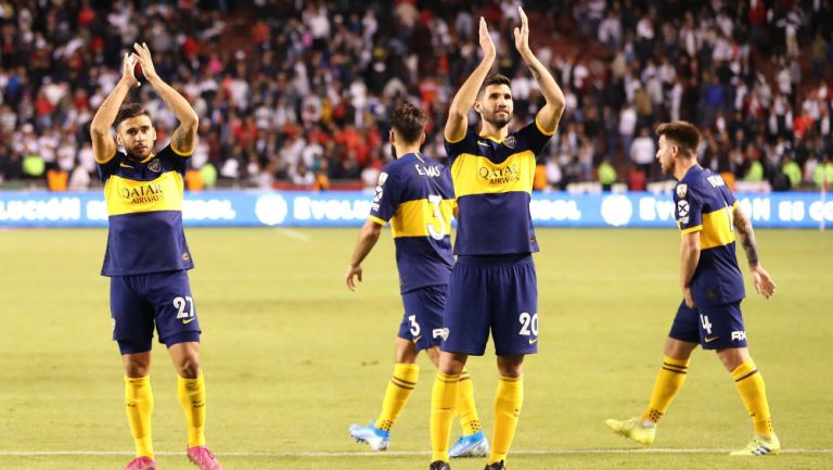 Boca Juniors celebra un triunfo frente a Liga de Quito 
