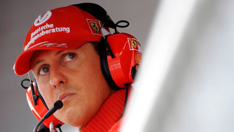 Michael Schumacher previo a una carrera de Fórmula Uno