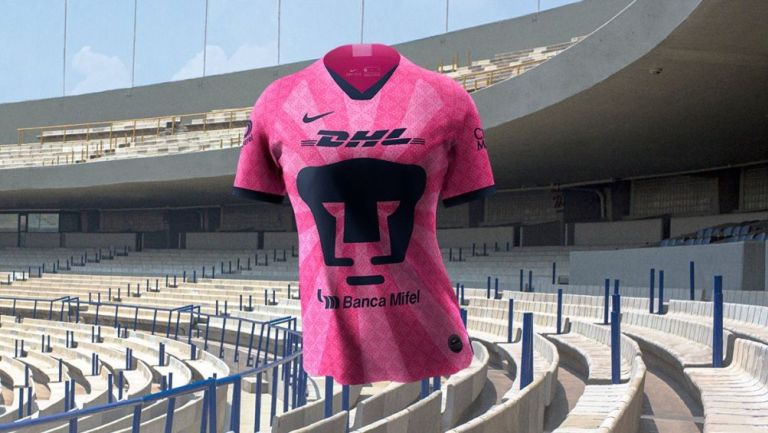 Diseño del jersey que Pumas femenil usará en apoyo a la lucha contra el cáncer de mama