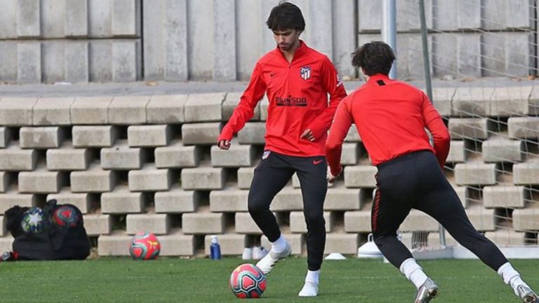 Joao Félix, en entrenamiento con el Atlético de Madrid