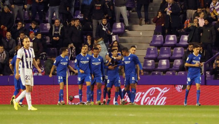 Jugadores del Sevilla celebrando el gol de la victoria