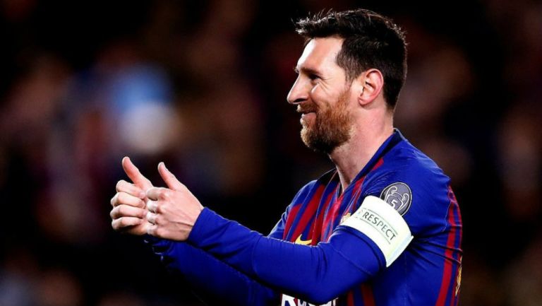 Messi en partido del Barcelona
