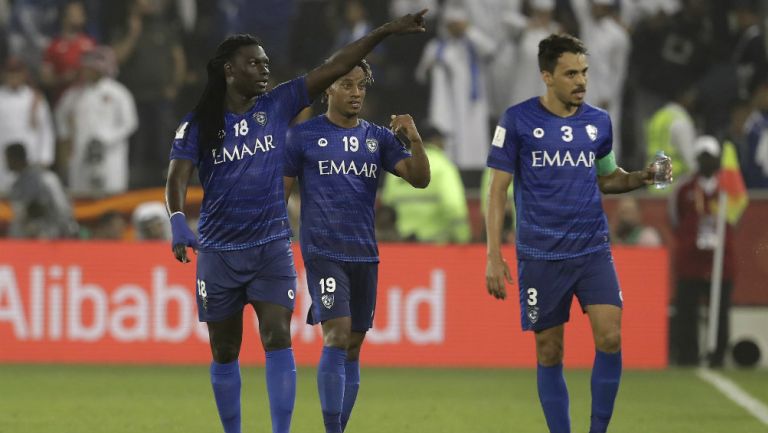 Jugadores del Al-Hilal celebran el gol ante el Esperance de Túnez