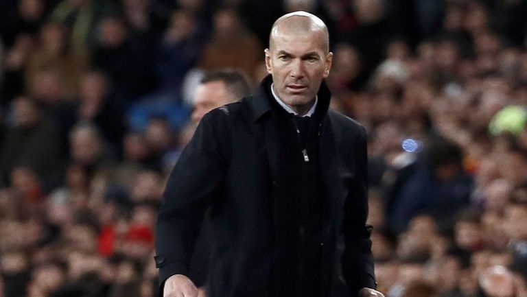 Zinedine Zidane, en el juego entre Real Madrid y Athletic 
