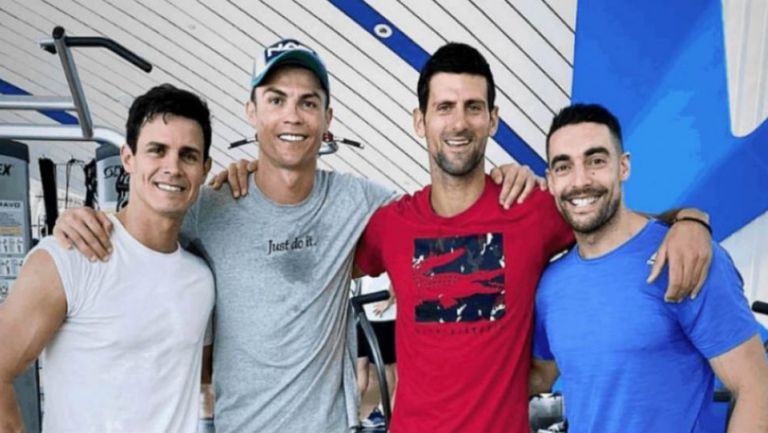 Cristiano, Djokovic y compañía se toman la foto del recuerdo en Dubai