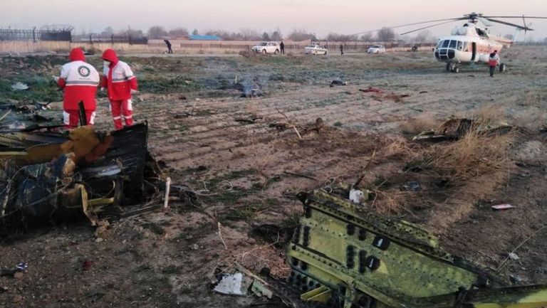 Lugar donde se estrelló la aeronave ucraniana