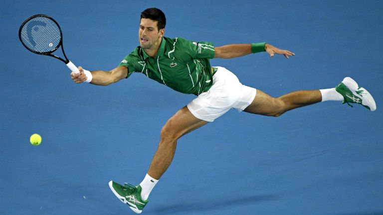 Djokovic en partido del Abierto de Australia