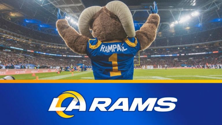 Mascota de Rams en celebración