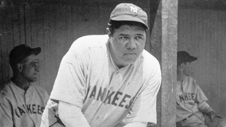 Babe Ruth cuando jugaba para Yankees de Nueva York