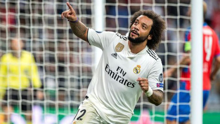 Marcelo durante un compromiso con el Real Madrid 