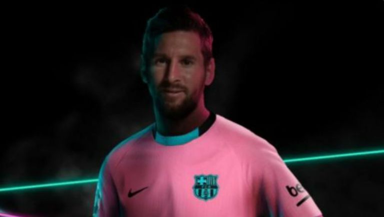 Messi con la nueva equipación culé