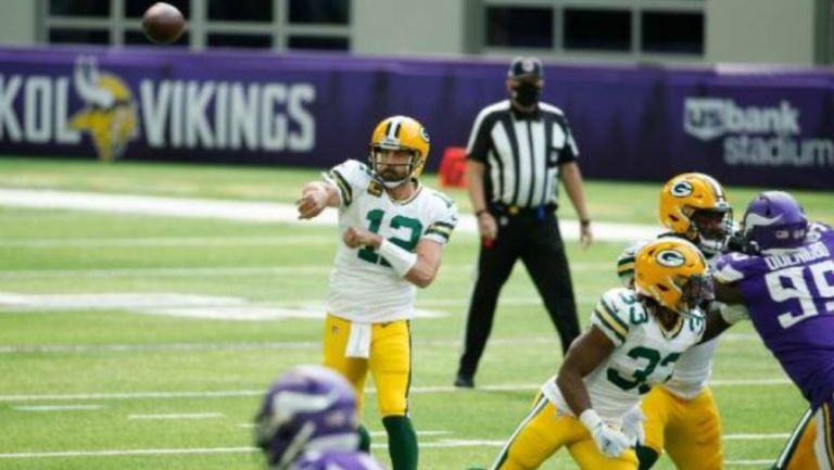 Acción en el Packers vs Vikings
