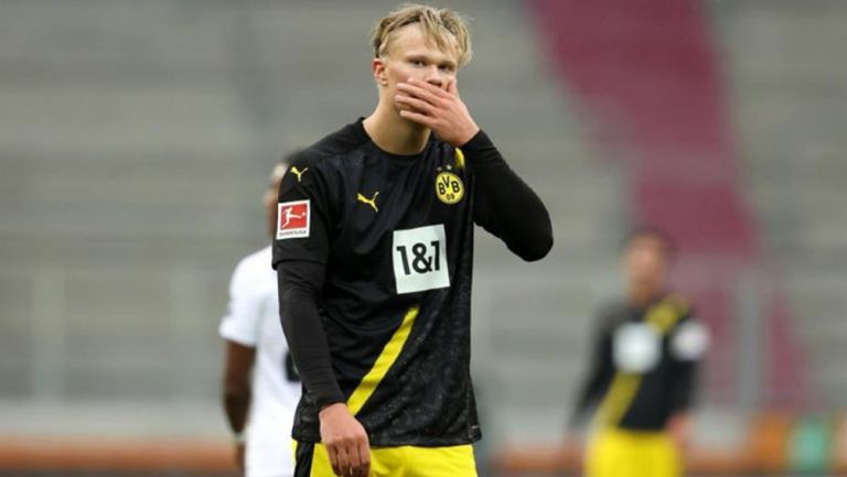 Erling Haaland lamenta una derrota del Borussia Dortmund 