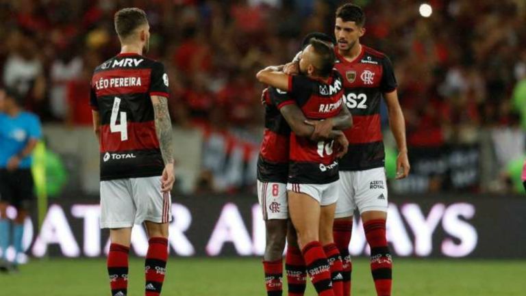 Flamengo en festejo de gol