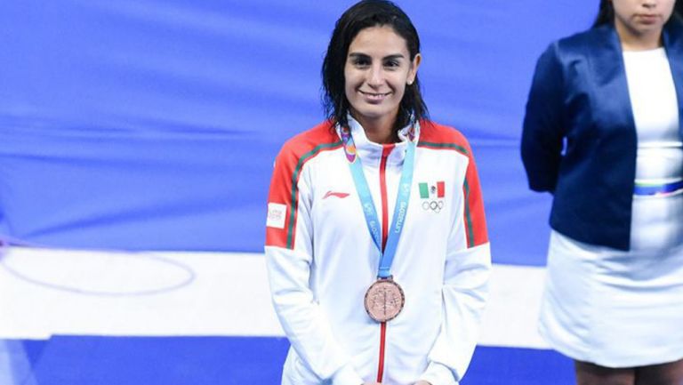 Paola Espinosa tras ganar su medalla de bronce