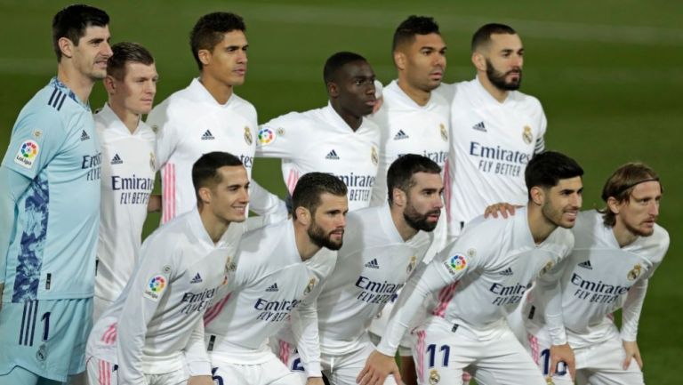 Jugadores del Real Madrid previo a un partido