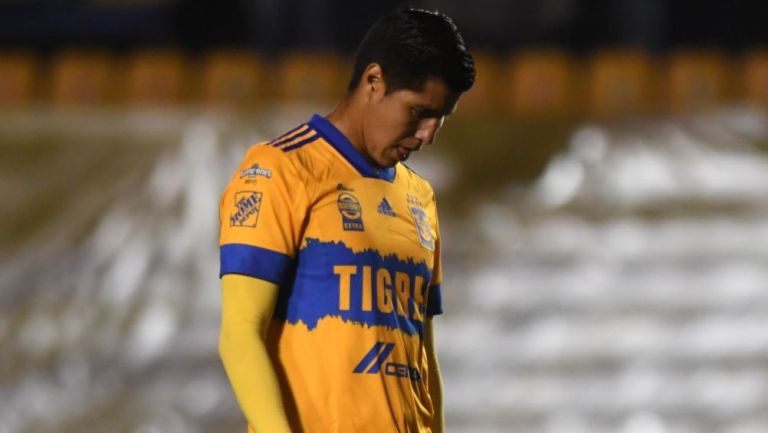 Hugo Ayala en un partido con los Tigres
