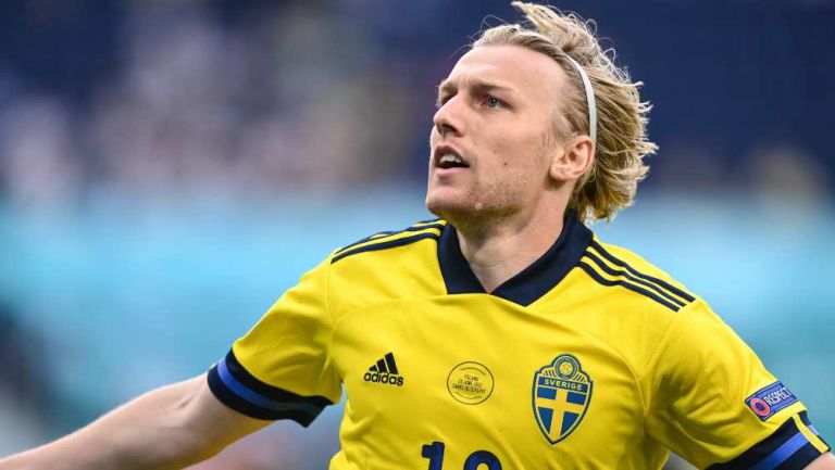 Suecia en celebración de gol