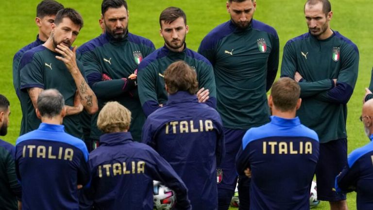 Jugadores de Italia durante un entrenamiento