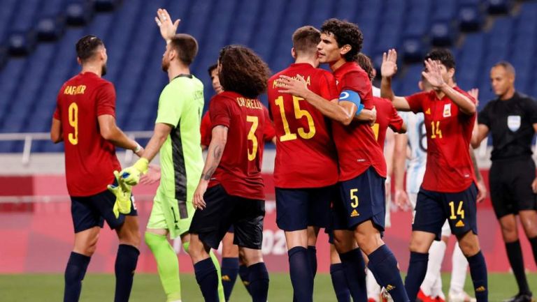 España en festejo de gol