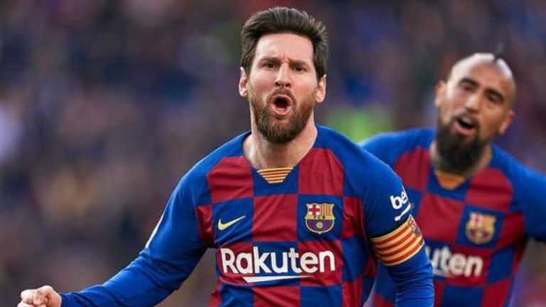 Messi, en festejo de gol